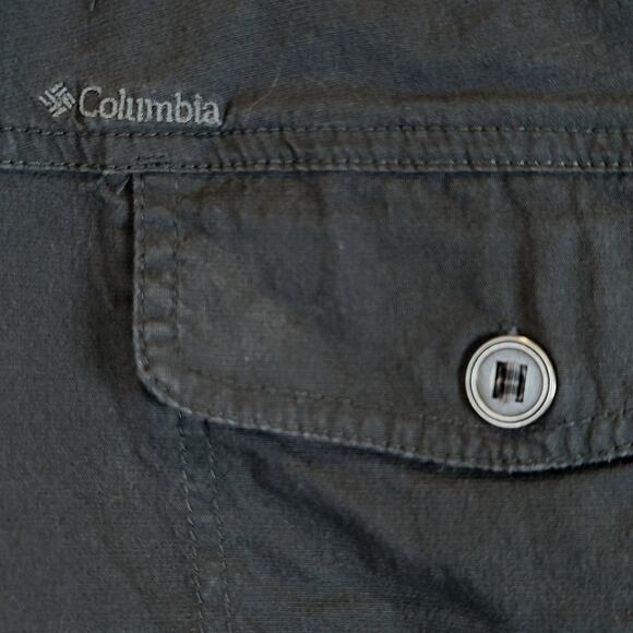 Columbia Mini Skirt Womens Size 10 Plaid Inset Zip Fly Gray Hiking Cargo Pockets - Picture 5 of 14